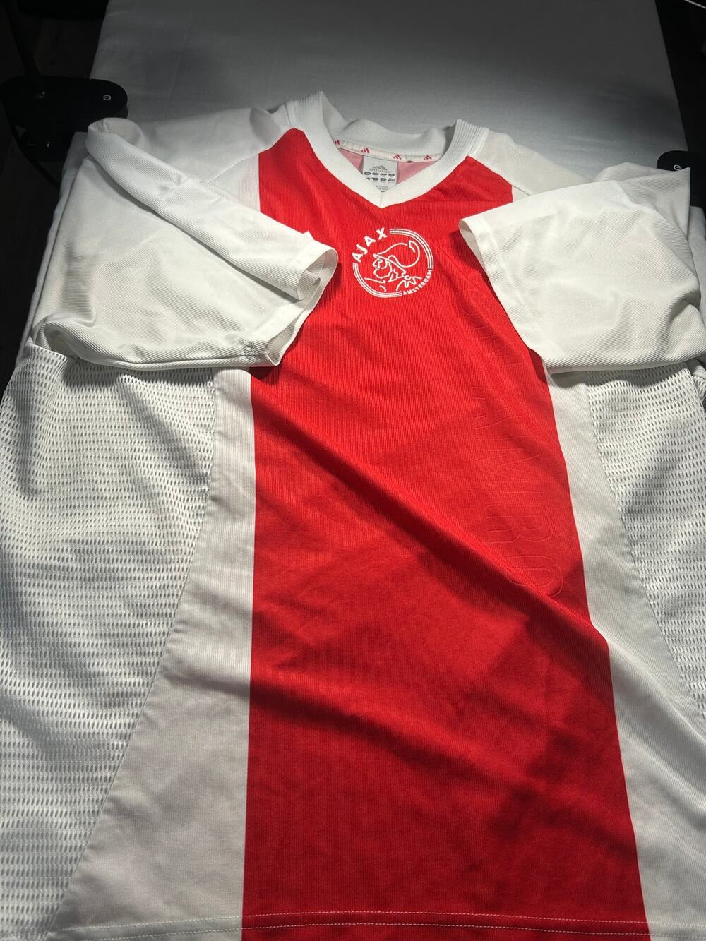 Adidas Ajax Amsterdam Soccer Jersey Red White Short Sleeve Football Shirt Siz XL